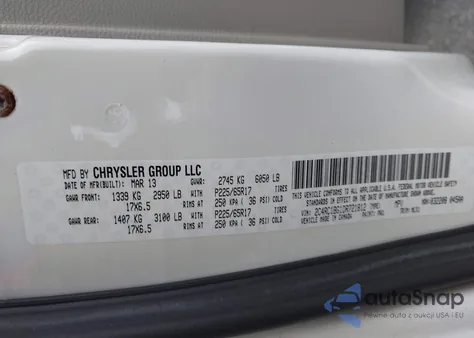 2013 Chrysler Town & Country Touring from USA, damaged, VIN 2C4RC1BG1DR721812